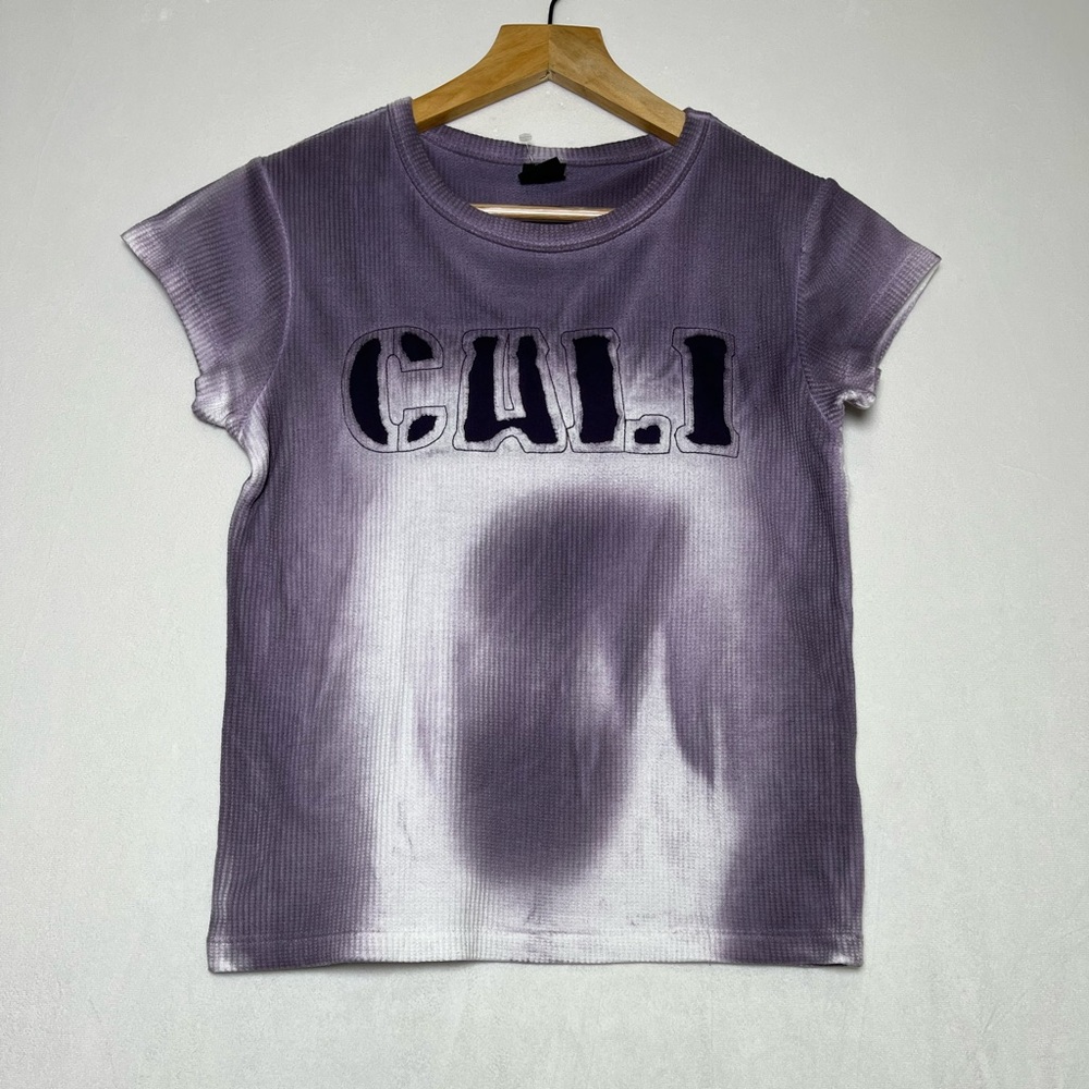 Urban Outfitter NEW Purple Tie-Dye Cali Waffle Knit Baby T-Shirt Women’s Size M